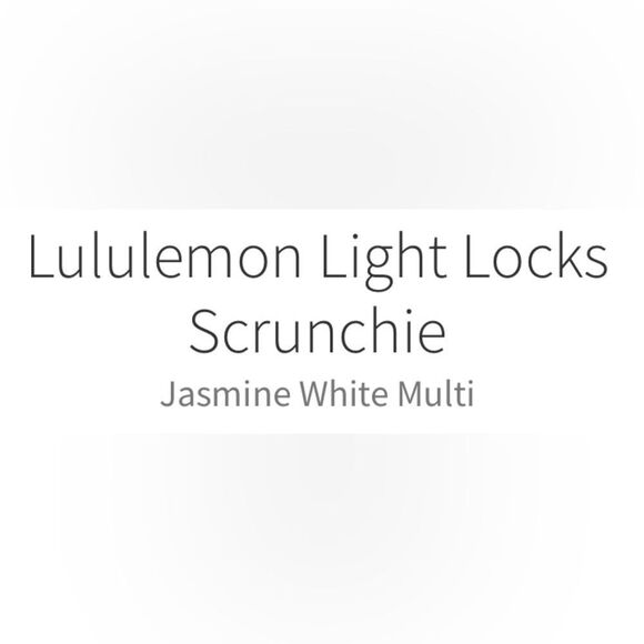 Lululemon Light Locks Scrunchie Jasmine White Multi - Picture 4 of 9